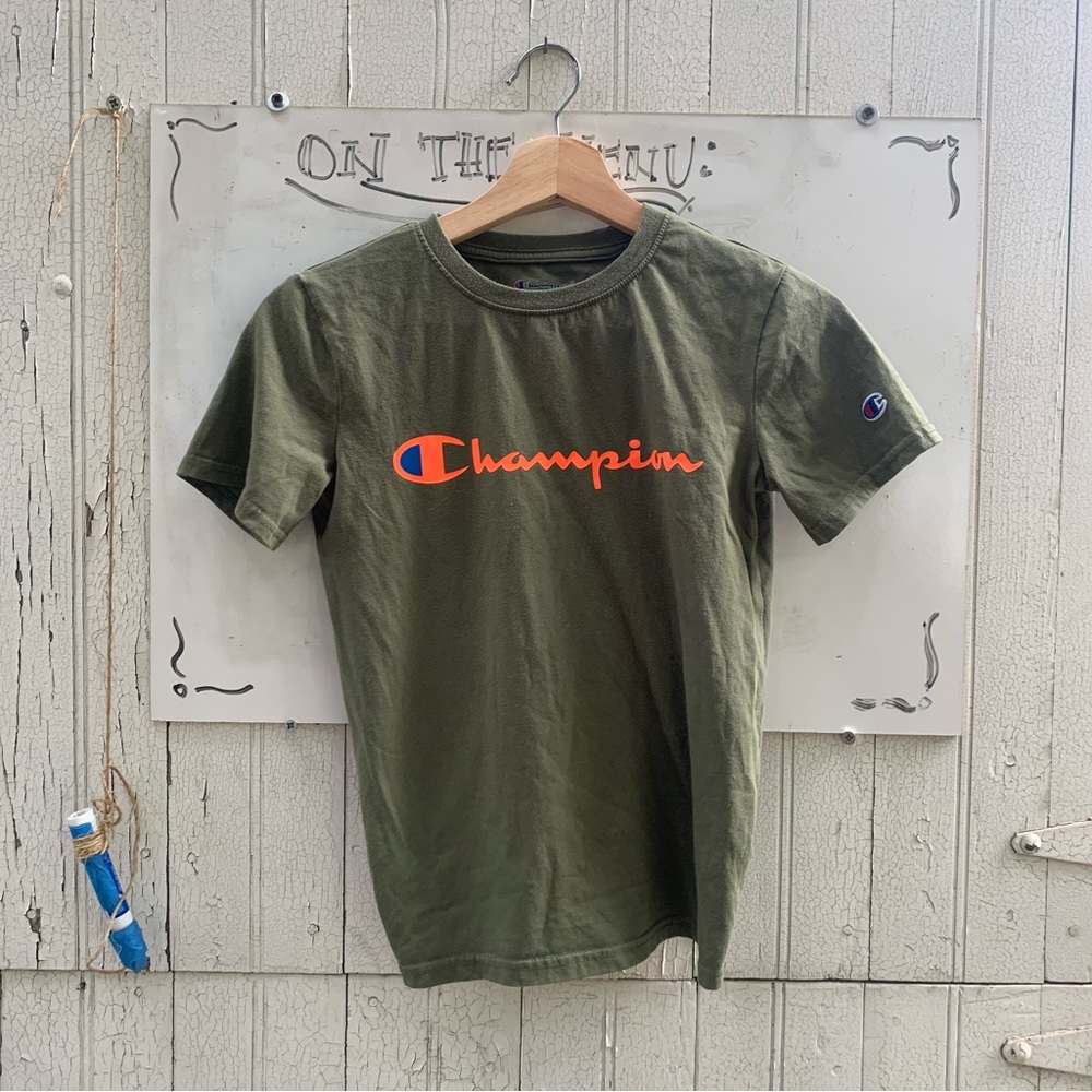 Green & Orange Champion Tee size M
